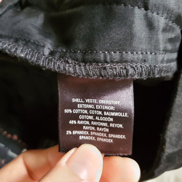 Anthropologie Essential Slim Black Velvet Pants 4 - Picture 13 of 16